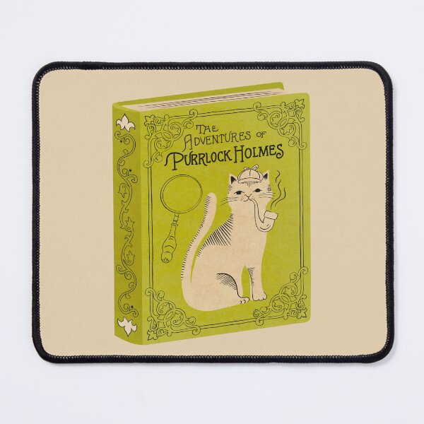 Item preview, The Adventures of Purrlock Holmes | Bookish Cat Pun, Classic Literature Pun With Cats, Bookish Gifts, Sherlock Holmes, sir arthur conan doyle designed and sold by Carrie Cantwell Art.