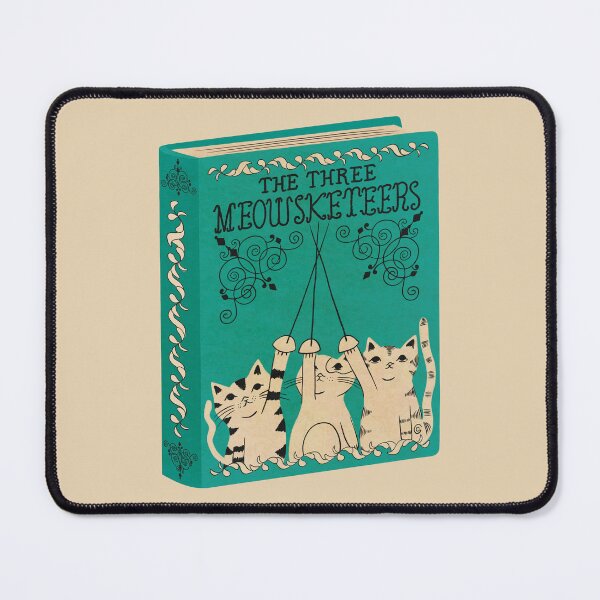 Item preview, The Three Meowsketeers | Bookish Cat Pun, Classic Literature Pun With Cats, Bookish Gifts, The Three Musketeers designed and sold by Carrie Cantwell Art.