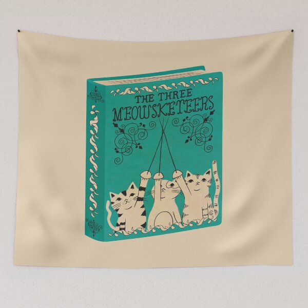 Item preview, The Three Meowsketeers | Bookish Cat Pun, Classic Literature Pun With Cats, Bookish Gifts, The Three Musketeers designed and sold by Carrie Cantwell Art.