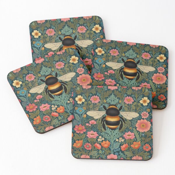 Item preview, Elegant art nouveau Queen Bee elegant vintage floral garden designed and sold by hollycooper.