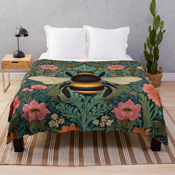 Item preview, Elegant art nouveau Queen Bee elegant vintage floral garden designed and sold by hollycooper.