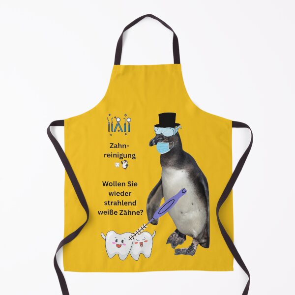 Item preview, Penguin at the dentist – Funny teeth cleaning design for dental practice & practice team designed and sold by Katja LebenFreude.