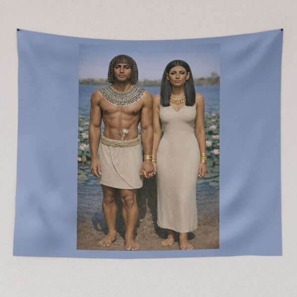 Item preview, Eternal Love of Kemet – Ancient Egyptian Couple by the Nile designed and sold by TuyaArts.