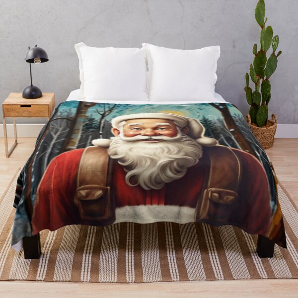 Aperçu de l'œuvre Rétro Joyeux Saint Nicolas Père Noël Pôle Nord créée et vendue par hollycooper.