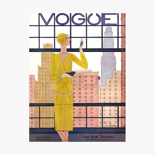 Vogue Cover - May 1928 - City View Photographic Print