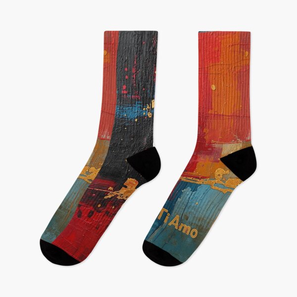 Item preview, A painted abstraction with a declaration of love in Italian designed and sold by Knock on my door.