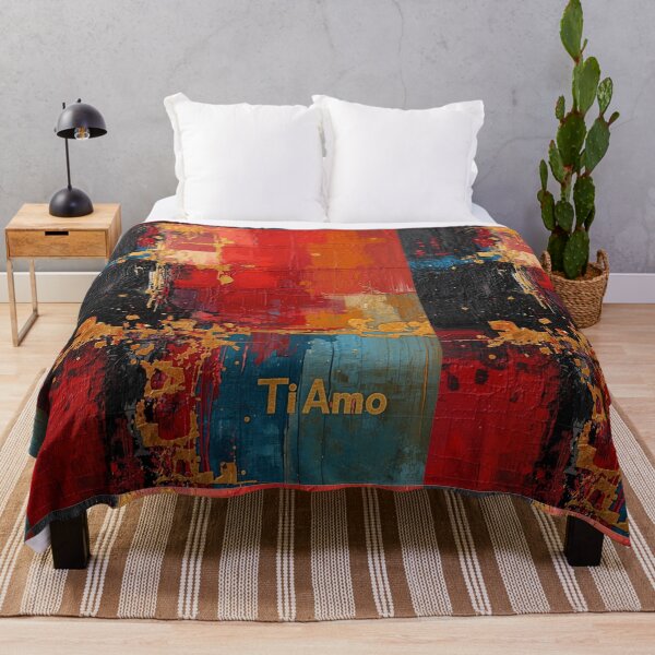 Item preview, A painted abstraction with a declaration of love in Italian designed and sold by Knock on my door.