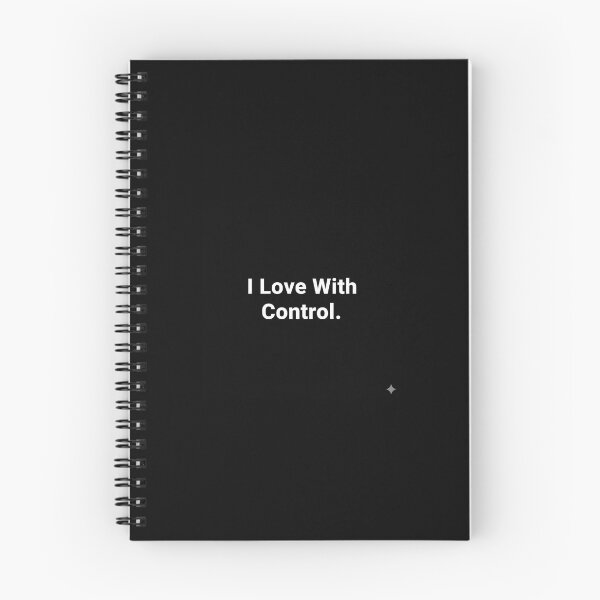 Item preview, I Love With Control – Dark Minimalist Black and White Quote Art designed and sold by StillSharp.