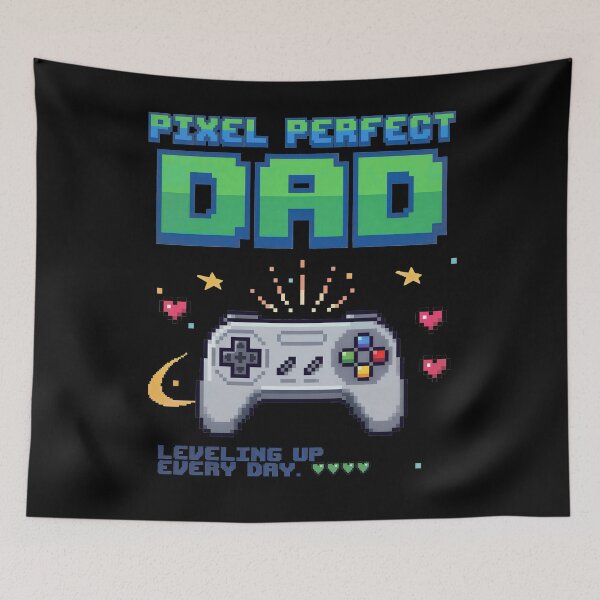 Item preview, Pixel Perfect Dad Retro 8-Bit Gaming - Leveling Up Every Day designed and sold by LuloCreative.