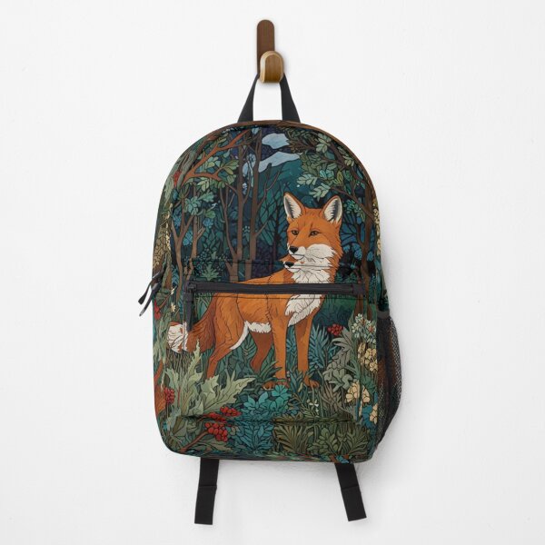 Item preview, Vintage red fox in woodland landscape designed and sold by hollycooper.