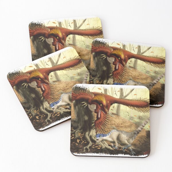 Item preview, Deinonychus antirrophus hunting Zephyrosaurus schaffi designed and sold by JuliusArt2611.