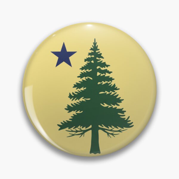 Item preview, Minimalist Maine 1901 Flag - Original Pine Tree and North Star Heritage designed and sold by Rhythm Thru Art .