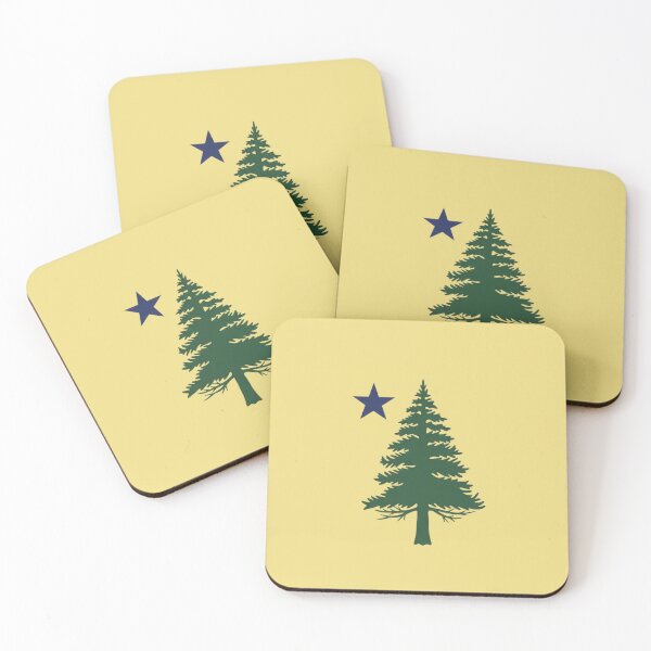 Item preview, Minimalist Maine 1901 Flag - Original Pine Tree and North Star Heritage designed and sold by Rhythm Thru Art .