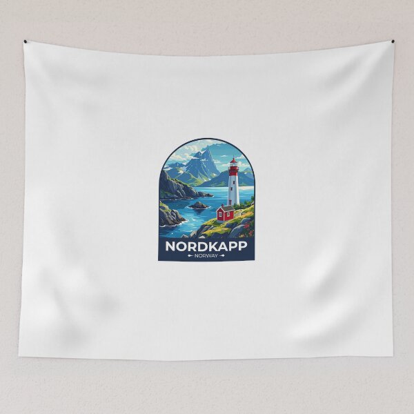 Item preview, Nordkapp Norway Sticker designed and sold by TulipaGraphics.