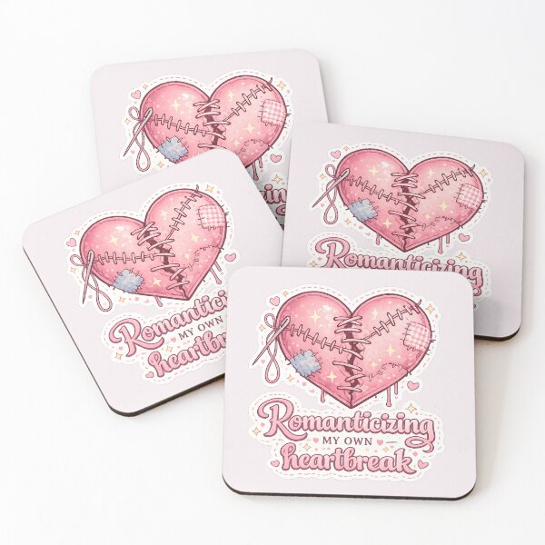 Item preview, Romanticizing My Own Heartbreak – Cute Stitched Heart Design designed and sold by BumbleVee ☀️.