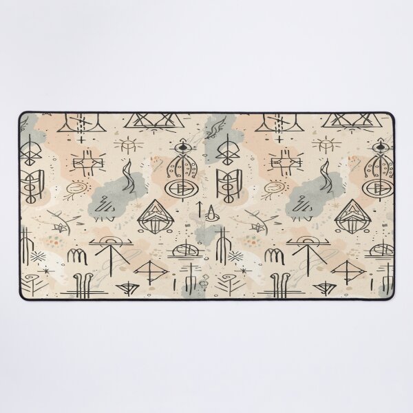 Item preview, Minimal Sigil Line Pattern in Soft Pastel Neutrals designed and sold by mari0n980.