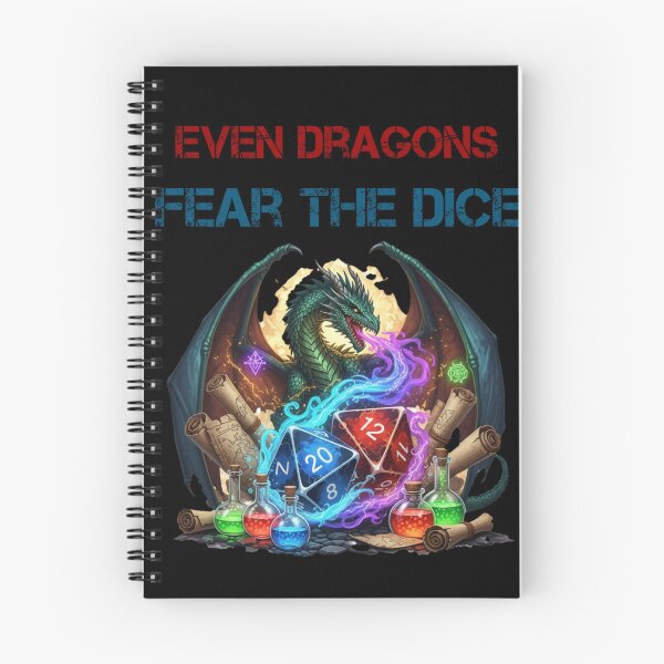 Item preview, Dungeons and Dragons art for items like t-shirts and more, dragon and dice designed and sold by PunkVerseStudio.