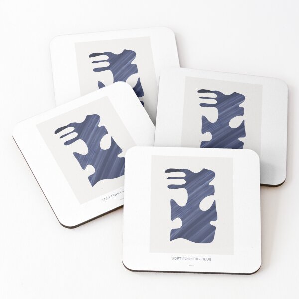 Item preview, Indigo Abstract Organic Forms III – Minimalist Modern Art Poster designed and sold by PISMO_SHOP.