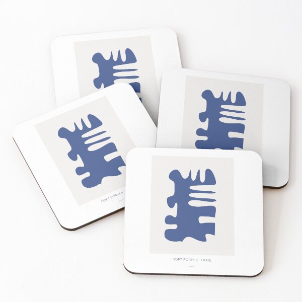 Item preview, Indigo Abstract Organic Forms II – Minimalist Modern Art Poster designed and sold by PISMO_SHOP.