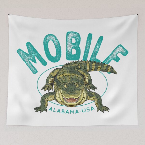 Item preview, Mobile Alabama Alligator Design designed and sold by Futurebeachbum.