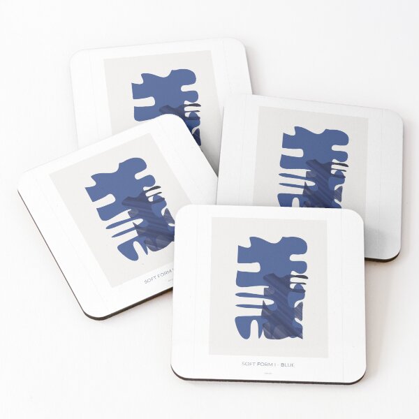 Item preview, Indigo Abstract Organic Forms I – Minimalist Modern Art Poster designed and sold by PISMO_SHOP.