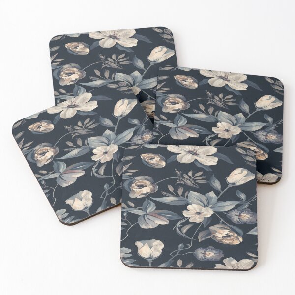 Item preview, Abstract Nocturne Floral Pattern with Refined Dark Elegance designed and sold by mari0n980.