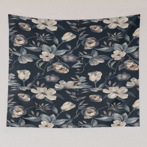 Item preview, Abstract Nocturne Floral Pattern with Refined Dark Elegance designed and sold by mari0n980.