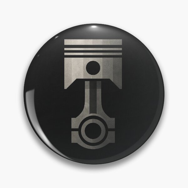 Item preview, Mechanical Piston Symbol - Industrial Minimal Engineering Icon designed and sold by PrintForgeLab.