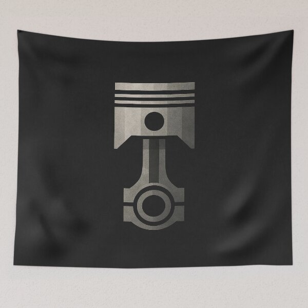 Item preview, Mechanical Piston Symbol - Industrial Minimal Engineering Icon designed and sold by PrintForgeLab.