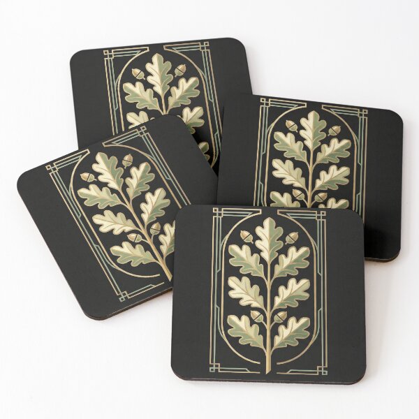 Item preview, Oak Leaf Branch – Architectural Botanical Emblem designed and sold by SavinMercantile.