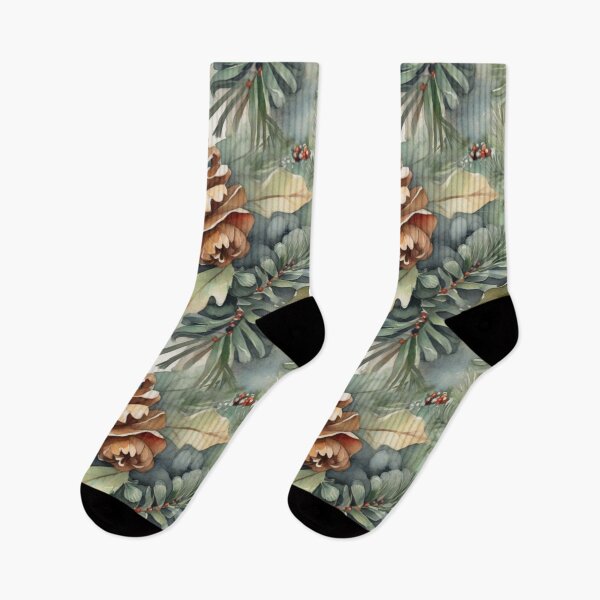 Item preview, Watercolor pine cones and evergreen designed and sold by hollycooper.