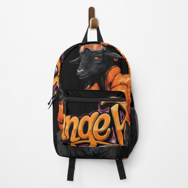 Item preview, Urban Goat Mascot in Orange Puffer Jacket designed and sold by Goat.Shop-28.