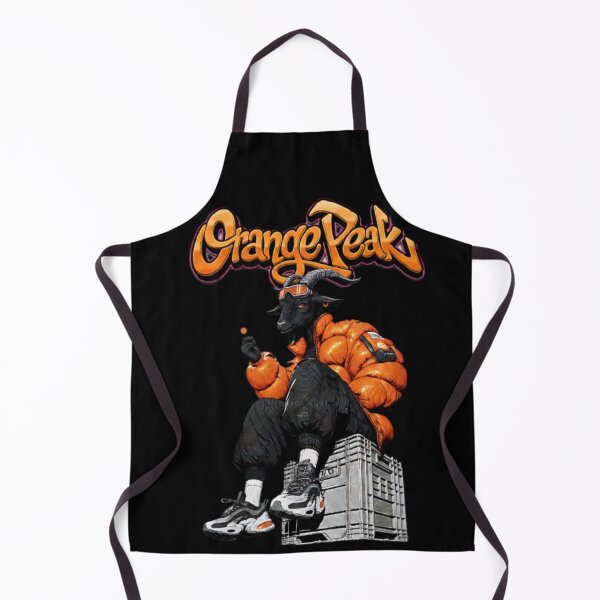 Item preview, Urban Goat Mascot in Orange Puffer Jacket designed and sold by Goat.Shop-28.