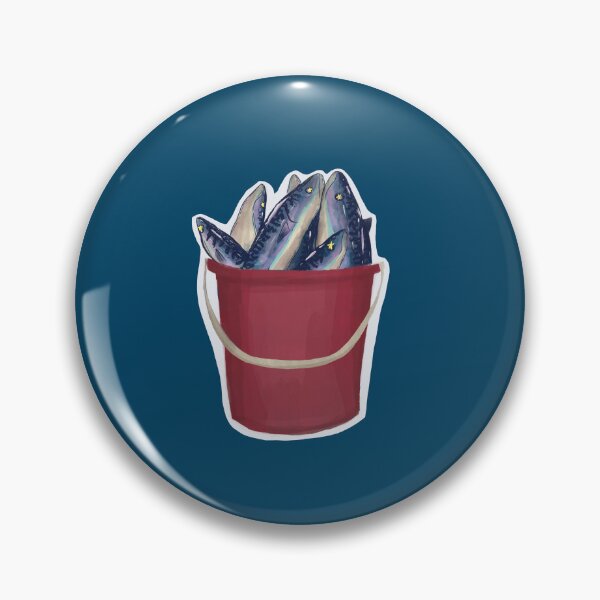 Item preview, Fish bucket hand drawn colourful illustration designed and sold by viastarli.