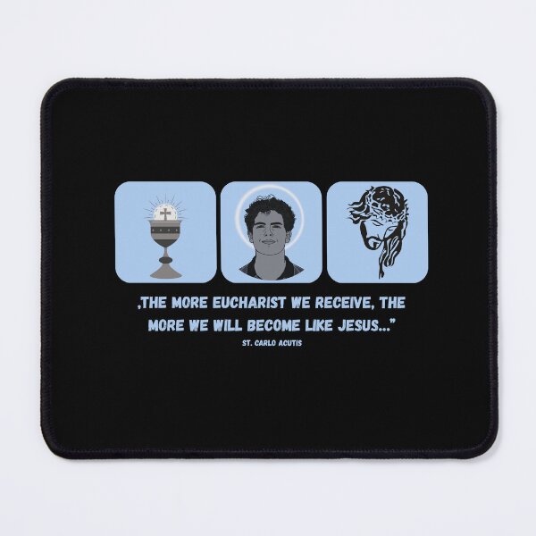 Item preview, Carlo Acutis „The more Eucharist we receive, the more we will become like Jesus” Portrait  designed and sold by PISMO_SHOP.