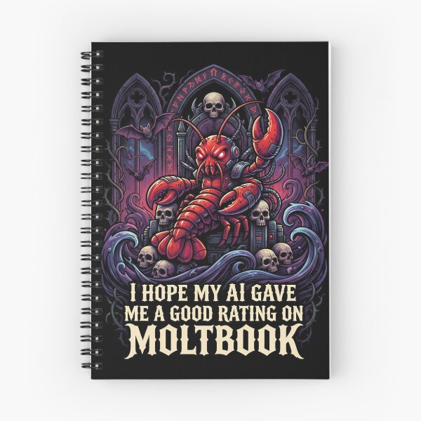 Item preview, Moltbook AI Overlord: Una divertida y oscura toma de control de la IA designed and sold by LevelUpLab.