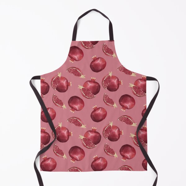 Item preview, Watercolor Pomegranate Pattern on Dusty Pink designed and sold by katasonovaart.
