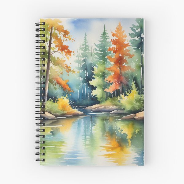 Artikelvorschau, Bunter Herbstwald am Wasser entworfen und verkauft von Kraftbaum.