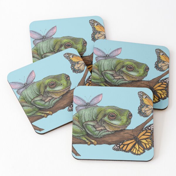 Item preview, Friendly Frog on a Branch with Butterflies designed and sold by GDiEDesigns.