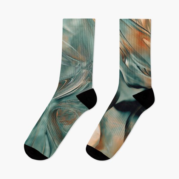 Item preview, Aqua Fusion - Teal and Copper Liquid Abstract designed and sold by Caspereickeart.