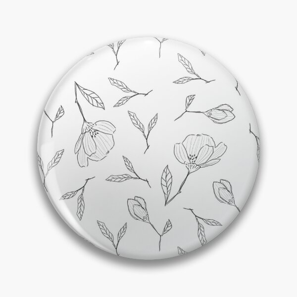 Item preview, Simplistic Floral Pattern - Black and White designed and sold by Celine Esther Studio.
