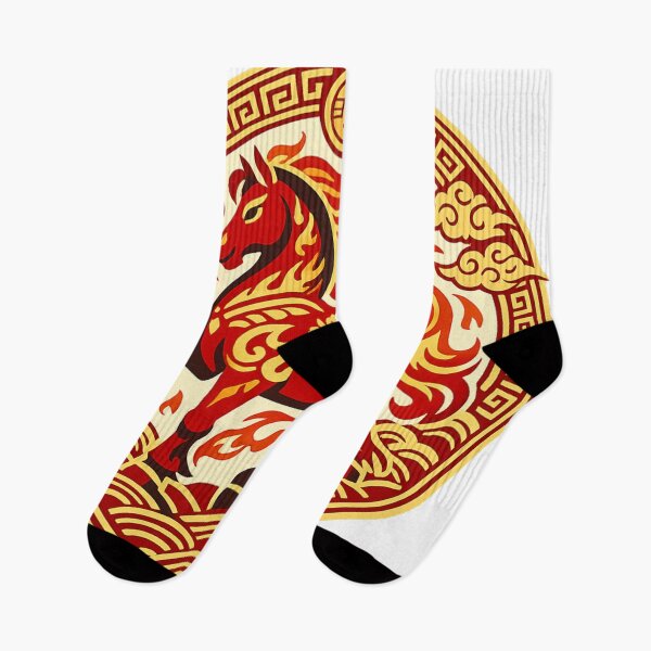 Item preview, Fire Horse Coin Style Chinese Zodiac Emblem designed and sold by Vendeloc.