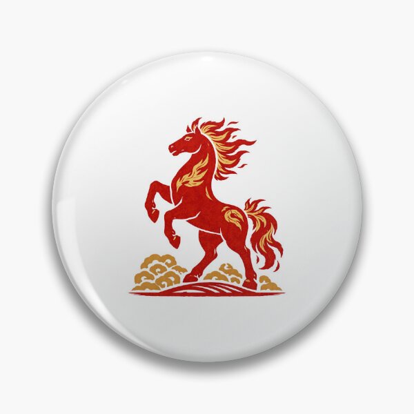 Item preview, Traditional Chinese Fire Horse Papercut Style Art designed and sold by Vendeloc.
