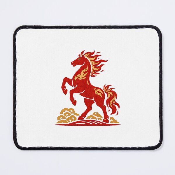 Item preview, Traditional Chinese Fire Horse Papercut Style Art designed and sold by Vendeloc.