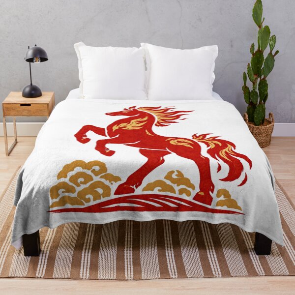 Item preview, Traditional Chinese Fire Horse Papercut Style Art designed and sold by Vendeloc.