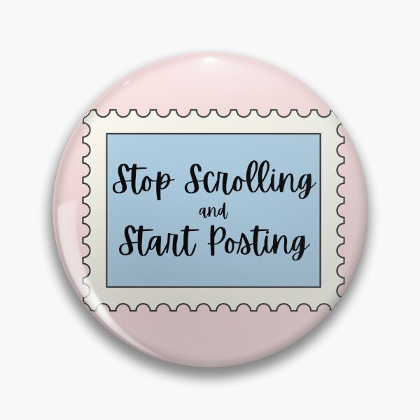 Item preview, Stop Scrolling & Start Posting - Postage Stamp  designed and sold by Pearl Rabbit Post.