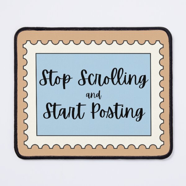 Item preview, Stop Scrolling & Start Posting - Postage Stamp  designed and sold by Pearl Rabbit Post.