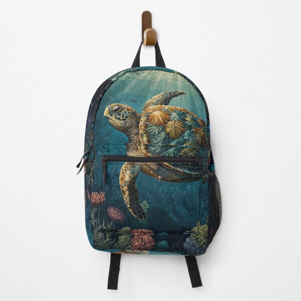 Item preview, Vintage sea turtle coral reef under water landscape designed and sold by hollycooper.