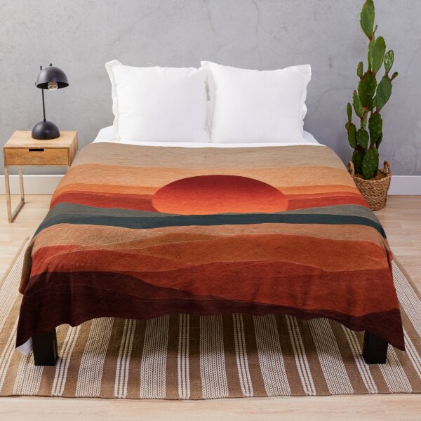 Item preview, Sunset over a layered landscape designed and sold by anytka.