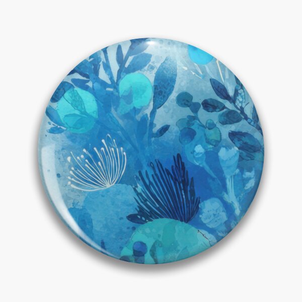 Item preview, Blue flora design with blank space designed and sold by anytka.
